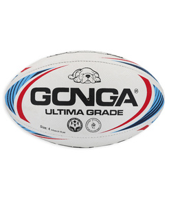 Gonga Rugby Ultima Stripes Blue/Red size 4 Digi Grip