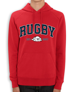 Bluza Gonga Hoodie Rugby Basic Navy Red