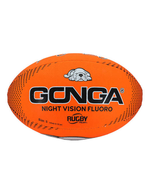 Gonga Rugby Night Vision Fluo Orange Digi Grip size 5