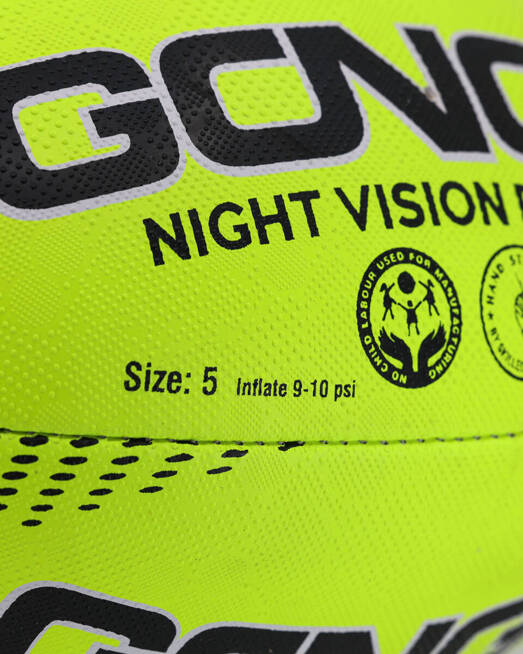 Gonga Rugby Night Vision Yellow Fluoro Digi Grip size 5