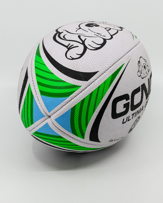 Gonga Rugby Ultima Stripes Blue/Green size 4 Digi Grip