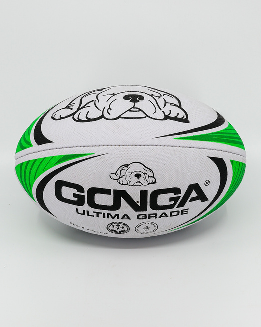 Gonga Rugby Ultima Stripes Green size 5 Digi Grip