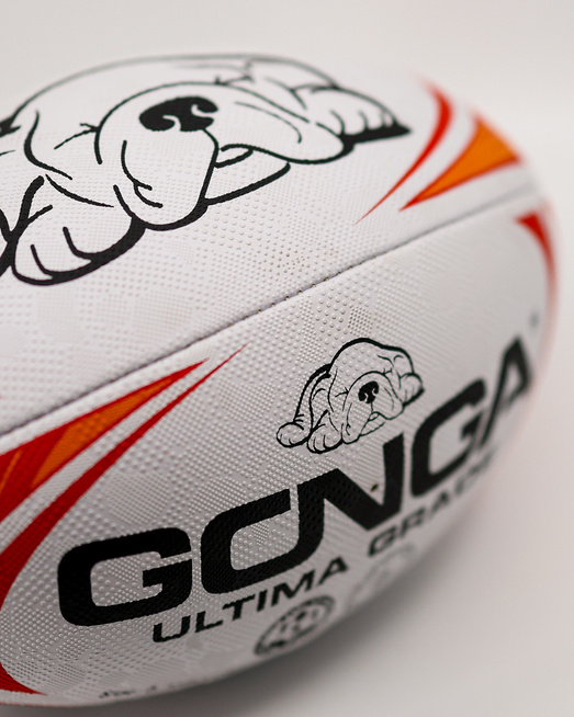 Gonga Rugby Ultima Stripes Red/Yellow size 4 Digi Grip