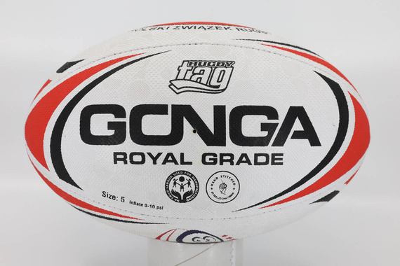 Gonga Rugby Royal Grade RugbyTAG Digi Grip  Red PZR size 5