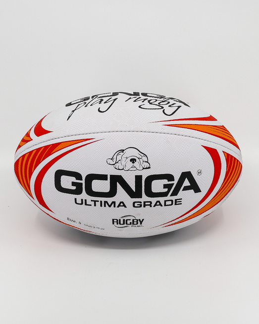 Gonga Rugby Ultima Stripes Red/Yellow size 4 Digi Grip