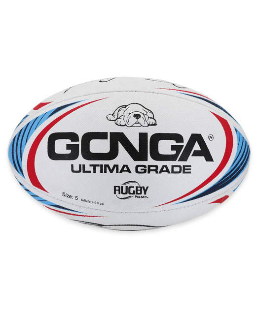 Gonga Rugby Ultima Stripes Blue/Red size 5 Digi Grip