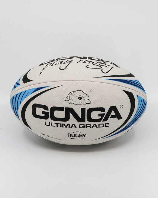 Gonga Rugby Ultima Stripes Mindful Blue size 5 Digi Grip