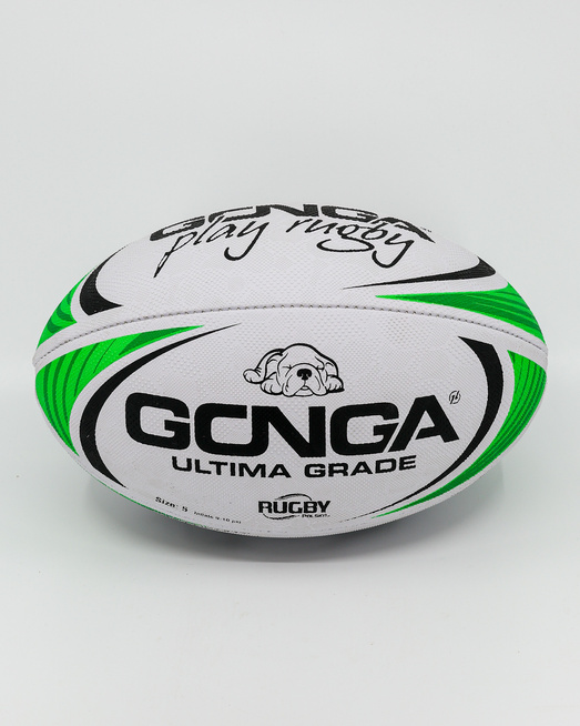 Gonga Rugby Ultima Stripes Green size 5 Digi Grip