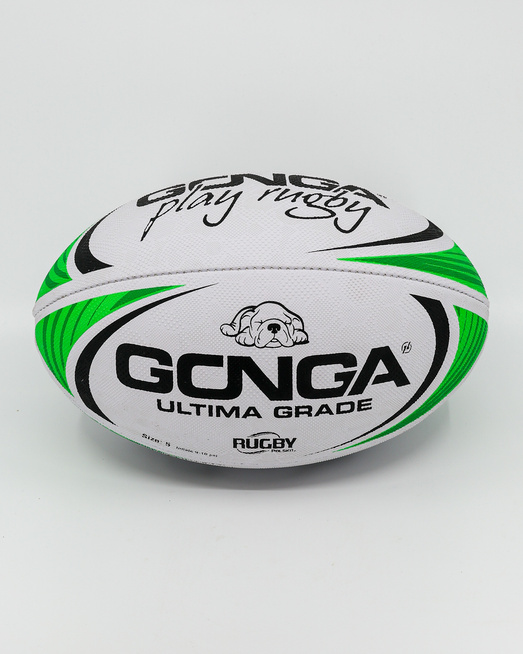 Gonga Rugby Ultima Stripes Green size 5 Digi Grip