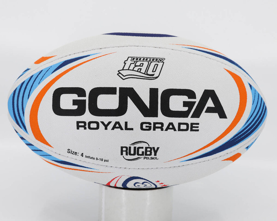 Gonga Rugby Royal Grade RugbyTAG Orange/Blue PZR size 4