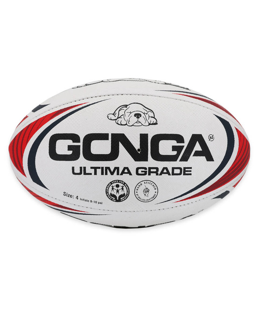 Gonga Rugby Ultima Stripes Red/Navy size 4 Digi Grip