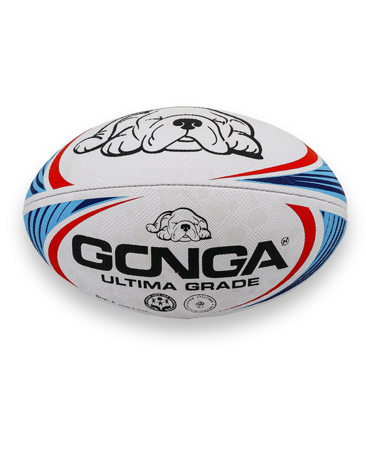 Gonga Rugby Ultima Stripes Blue/Red size 5 Digi Grip