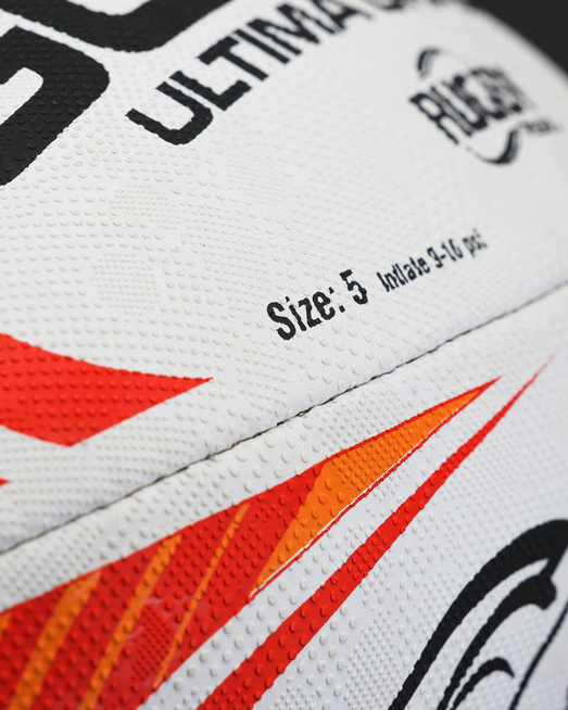 Gonga Rugby Ultima Stripes Red/Yellow size 4 Digi Grip