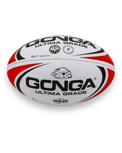 Gonga Rugby Ultima Stripes Red size 5 Digi Grip