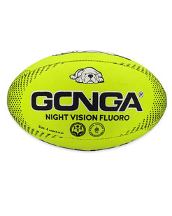 Gonga Rugby Night Vision Yellow Fluoro Digi Grip size 4