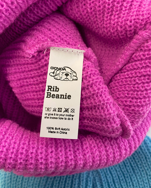 GONGA RIB BEANIE Lime  bright tag