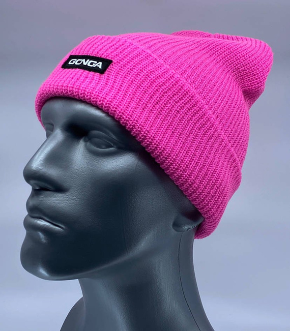 GONGA RIB BEANIE Fuchsia Black box