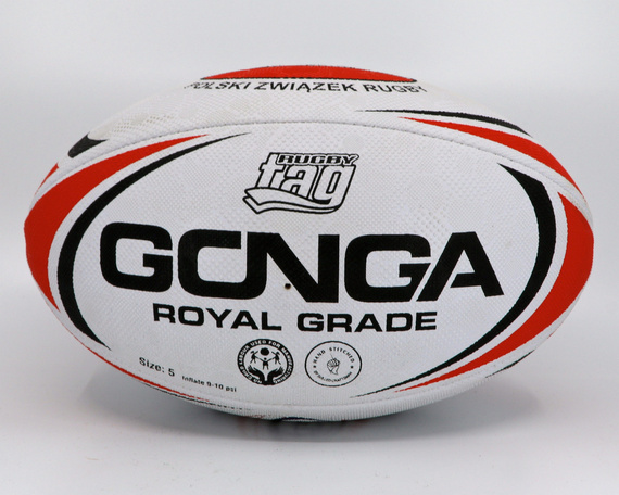 Gonga Rugby Royal Grade RugbyTAG Digi Grip  Red PZR size 5