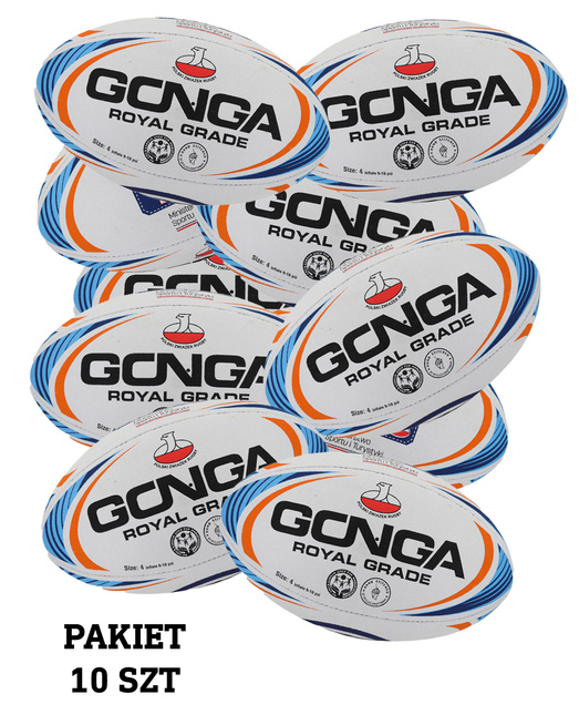 Gonga Rugby Royal RugbyTAG Orange/Blue PZR size 4 PAKIET 10 szt