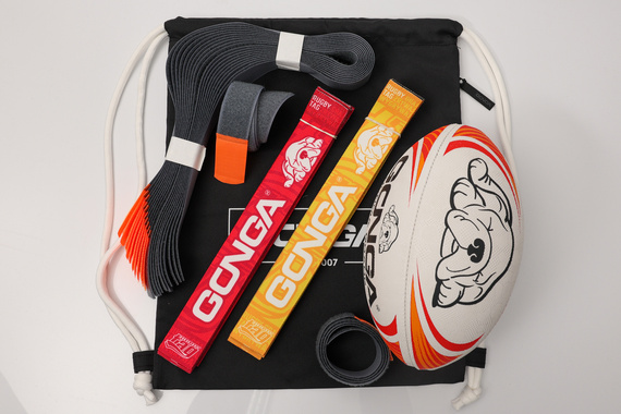 GONGA RUGBYTAG  - zestaw Red/Yellow rozm 3