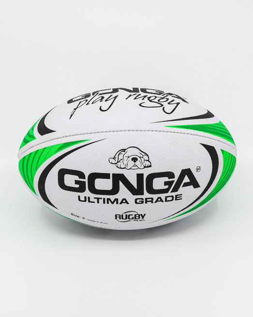 Gonga Rugby Ultima Stripes Green size 5 Digi Grip