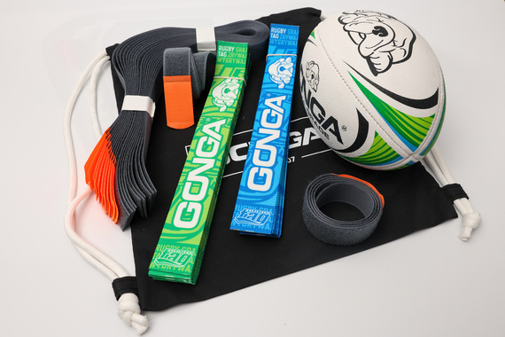 GONGA RUGBYTAG  - zestaw Blue/Green rozm 4