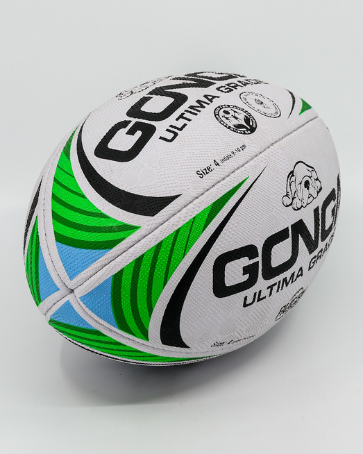 Gonga Rugby Ultima Stripes Blue/Green size 5 Digi Grip