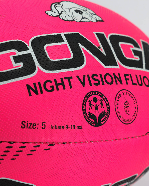 Gonga Rugby Night Vision Pink Fluo Digi Grip size 5