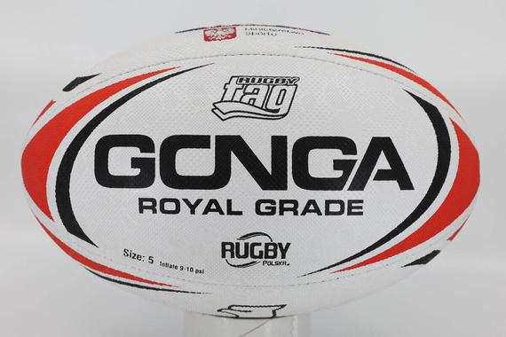 Gonga Rugby Royal Grade RugbyTAG Digi Grip  Red PZR size 5