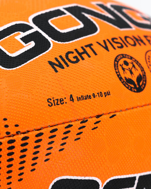 Gonga Rugby Night Vision Fluo Orange Digi Grip size 5