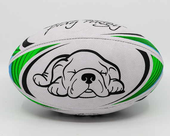 Gonga Rugby Ultima Stripes Blue/Green size 3 Digi Grip