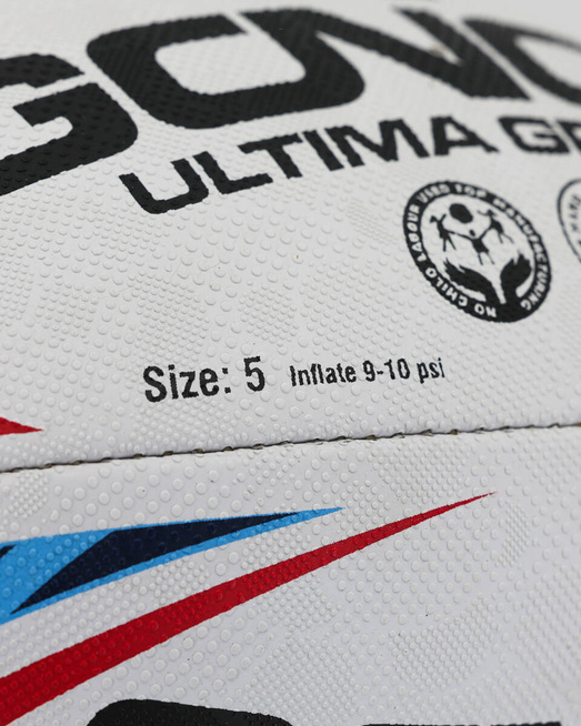 Gonga Rugby Ultima Stripes Blue/Red size 5 Digi Grip
