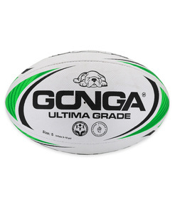 Gonga Rugby Ultima Stripes Green size 5 Digi Grip