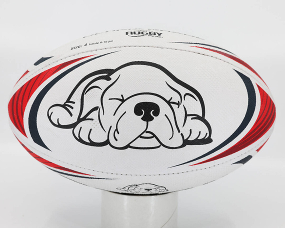Gonga Rugby Ultima Stripes Red/Navy size 4 Digi Grip