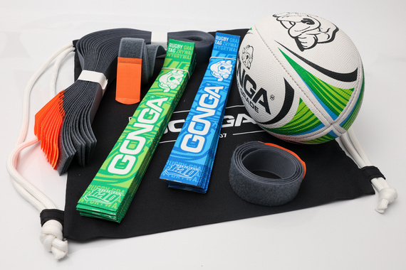 GONGA RUGBYTAG  - zestaw Blue/Green rozm 3