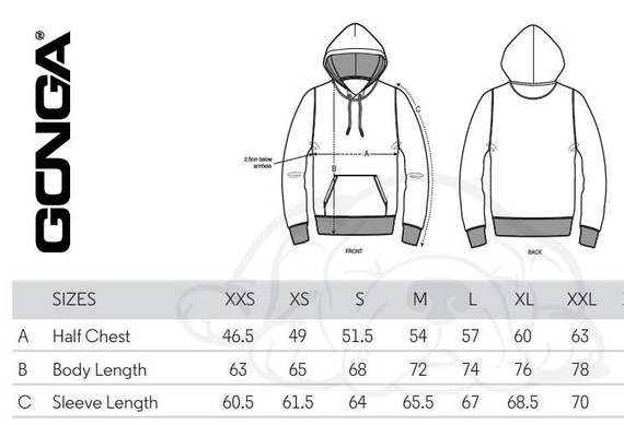 Gonga Unisex Hoodie Regular Fit Basic Cotton Pink