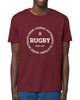 Gonga Unisex Rugby Circle Burgundy