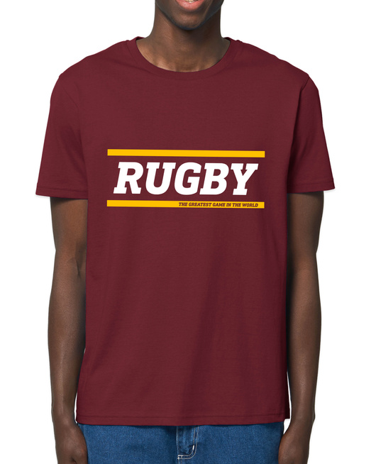 Gonga Unisex Rugby Line Yellow Burgundy