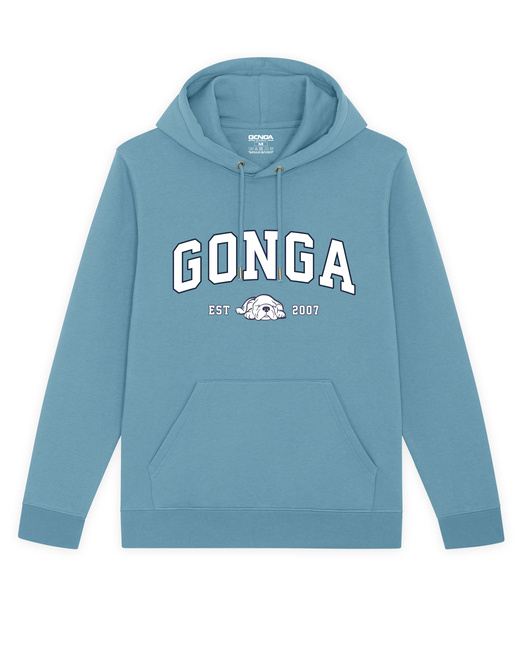 Gonga Unisex Hoodie Regular Fit Basic Atlantic Blue