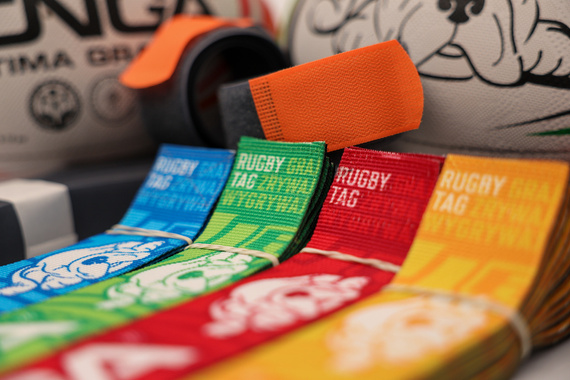 GONGA RUGBYTAG  - zestaw Red/Yellow rozm 4