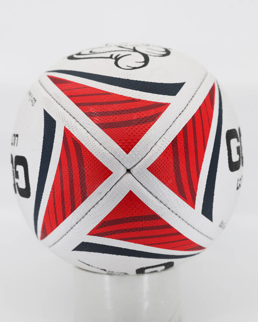 Gonga Rugby Ultima Stripes Red/Navy size 4 Digi Grip