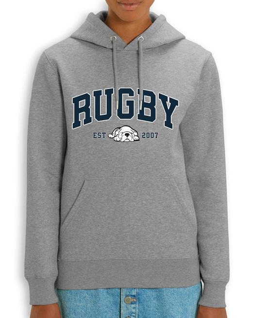 Bluza Gonga Unisex Hoodie Rugby Basic Navy Mid Heather Grey