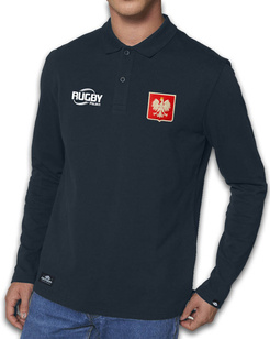 Gonga Rugby Polo Longsleeve Reprezentacja Polski French Navy