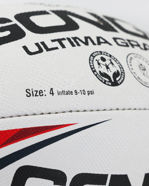 Gonga Rugby Ultima Stripes Red/Navy size 4 Digi Grip