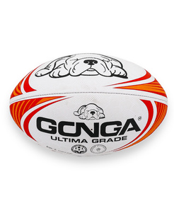 Gonga Rugby Ultima Stripes Red/Yellow size 4 Digi Grip