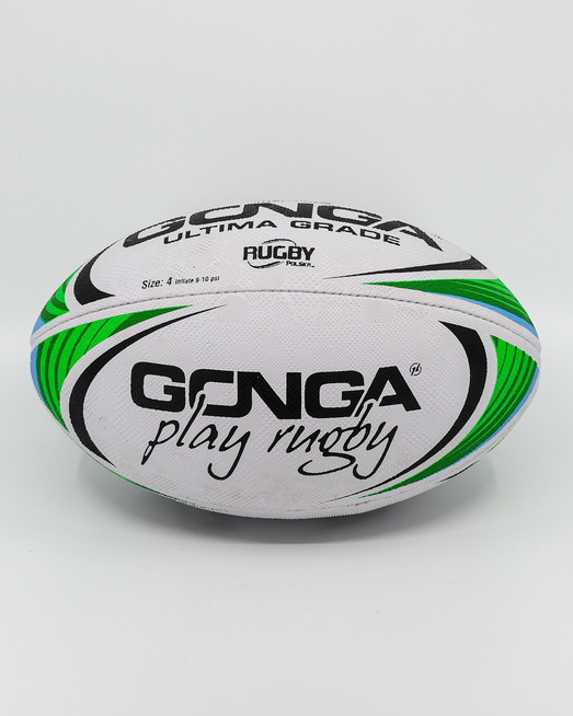 Gonga Rugby Ultima Stripes Blue/Green size 4 Digi Grip