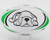 Gonga Rugby Ultima Stripes Green size 5 Digi Grip