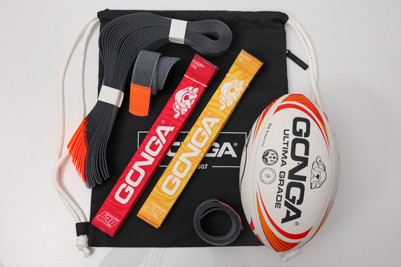 GONGA RUGBYTAG  - zestaw Red/Yellow rozm 3