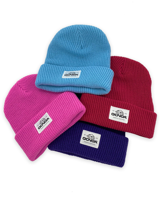 GONGA RIB BEANIE PURPLE white