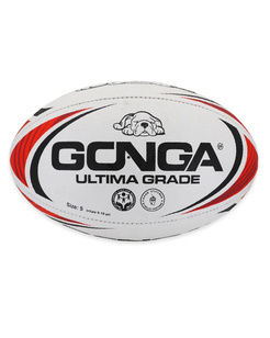 Gonga Rugby Ultima Stripes Red/Black size 5 Digi Grip